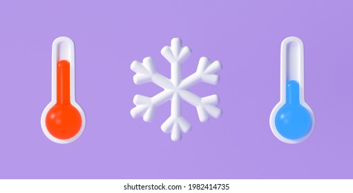 Set of 3D Weather icons  for forecast design application and web. 3d render illustration.