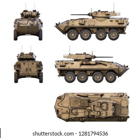 Set of 3d-renders of light armored vehicle LAV-25