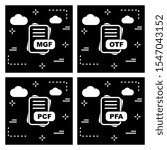 Set of 4 File Formate Pixel Perfect Icons