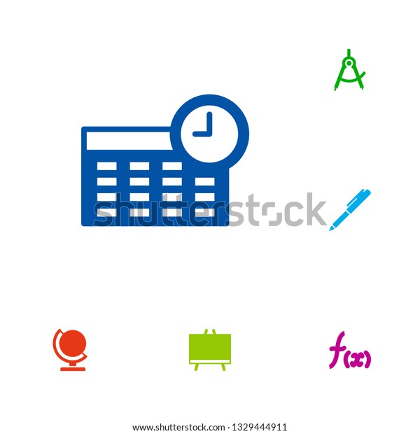 Set of 6 knowledge\
icons set. Collection of dividers measurement, mathematics, pen and\
other elements.