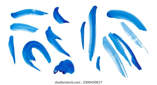 Set of abstract watercolor brush strokes painted background. Watercolor elements for your design.