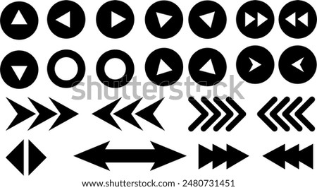 Set arrow icon. Collection different arrows sign. Black vector arrows – vector. Arrows vector collection with elegant style and black color.