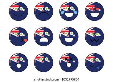 Set Of Australia Emoji.