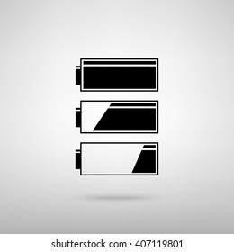 Set of battery charge level indicators