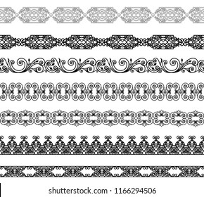 Set Black Borders On White Background Stock Illustration 1166294506 ...