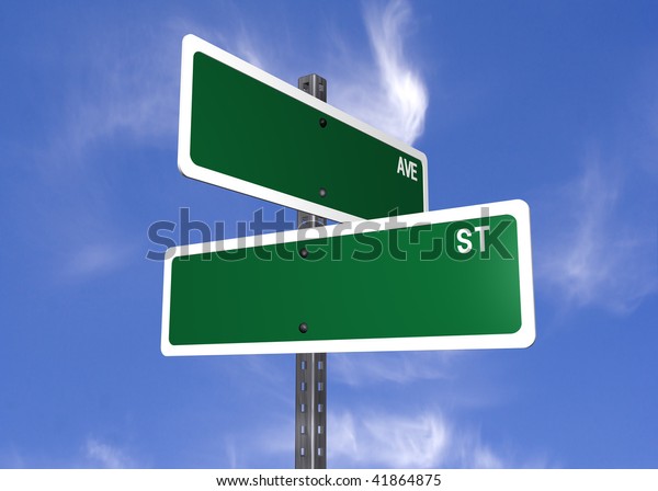 Set Blank Street Crossing Signs Ready Stock Illustration 41864875