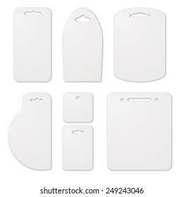 Set Blank White Cardboard Labels Stock Illustration 249243046 ...