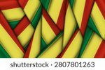 Set of BOLIVIA Flags Stacked on Top of Each Other