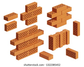 Set 6 Bricks Shown Different Positions Stock Vector (Royalty Free ...