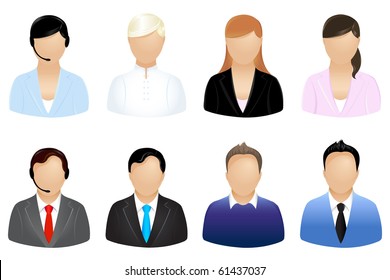 Set Business People Icons Isolated On Stock Illustration 61437037 ...