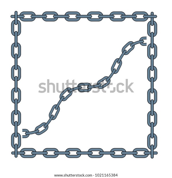 Set Cartoon Chains Design Frame Parts Stock Illustration 1021165384