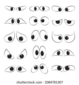 Set Cartoon Eyeball Emotions Sketch Style Stock Illustration 2084781307 ...