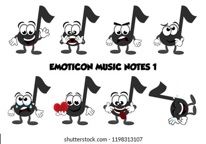 black cartoon music notes