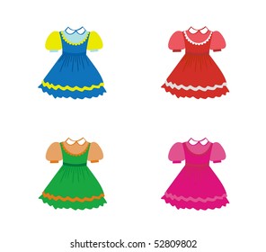 Vector Fashion Illustration Womens Dresses On Stock Vector (Royalty ...