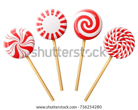 set of christmas candy on wooden stick striped peppermint lollipops isolated on white best - Best Christmas Candy set of christmas candy on wooden stick striped peppermint lollipops isolated on white best - Best Christmas Candy