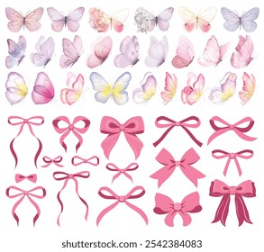 Set of colorful butterflies. Collection of butterflies. Vector illustration.Multicolored butterflies clipart set.Baby shower design elements.Party invitation, birthday celebration. Spring,summer decor - Powered by Shutterstock