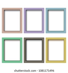 Four Multicolored Frameworks Pastel Colors Stock Vector (Royalty Free ...