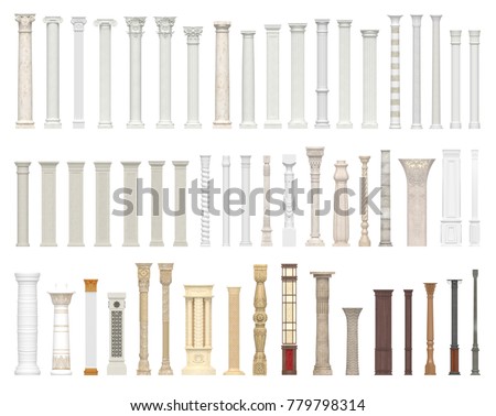Similar – Image, Stock Photo White pillars on pier