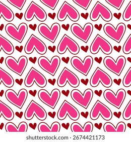 A set of Valentine’s Day seamless pattern digital papers featuring cute hearts and romantic designs in pink and red tones. Perfect for backgrounds, cards, scrapbooking, crafts, and classroom projects.