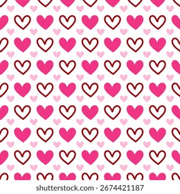 A set of Valentine’s Day seamless pattern digital papers featuring cute hearts and romantic designs in pink and red tones. Perfect for backgrounds, cards, scrapbooking, crafts, and classroom projects.