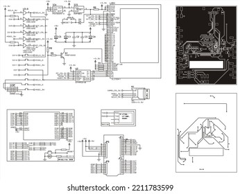 Set Of Design Documentation In A1 Format For
A Data Reader From A Memory Card And
Information Output To A TFT Display. The Connection Diagram Of The TFT Display To The Arduino.
Wiring Of Conductors.