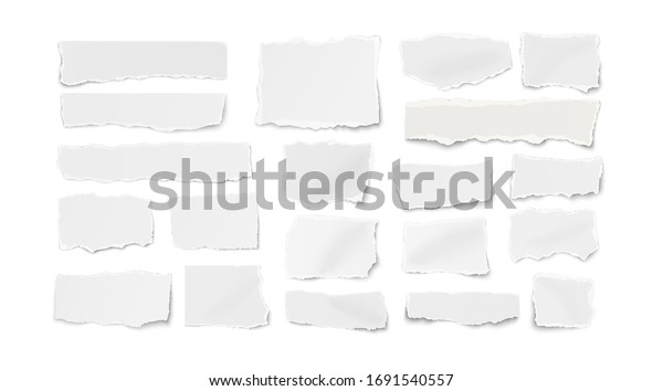 Set Different Shapes Ripped Paper Tears Stock Illustration 1691540557 ...