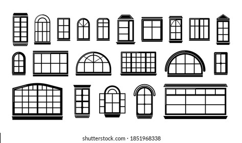 Window Frames Isolated On White Background Stock Vector (Royalty Free ...