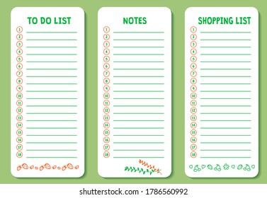 Weekly Planner Template Green Orange Background Stock Vector (Royalty ...