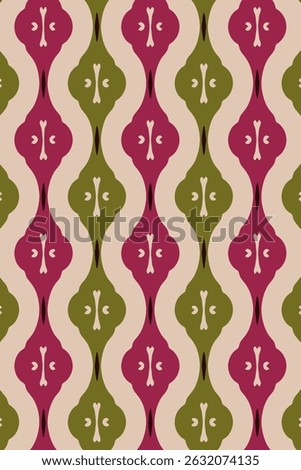 Set of element that ehtnic paisley geometry pattern