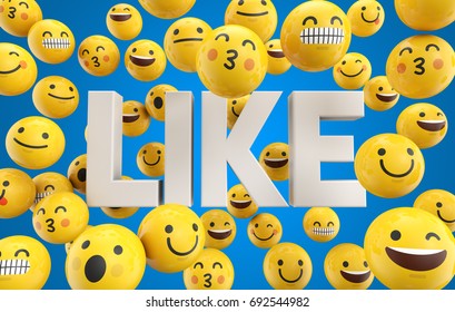 Set Emoji Emoticon Character Faces Word Stock Illustration 692545051