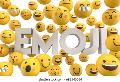 Set Emoji Emoticon Character Faces Word Stock Illustration 692545084 ...