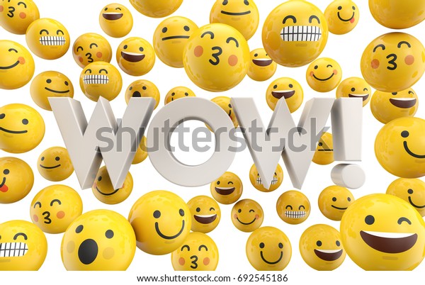 Set Emoji Emoticon Character Faces Word Stock Illustration 692545186 ...