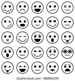 Vector Icons Smiley Faces Stock Vector (Royalty Free) 133283777 ...