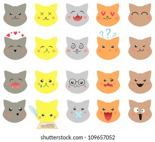 Set Emotions Cat Vector Illustration Stock Illustration Shutterstock