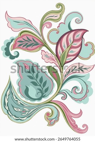 Set fabric elegant element pattern