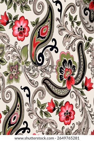 Set fabric elegant element pattern