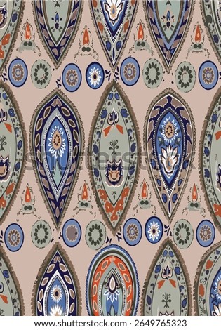 Set fabric elegant element pattern