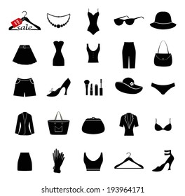 Set Fashion Icons Stock Vector (Royalty Free) 623598509