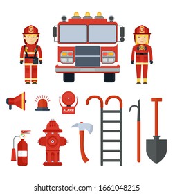 Fireman Vector Set Stock Vector (Royalty Free) 149211494 | Shutterstock