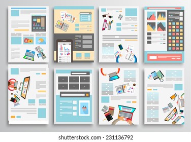 Set Flyer Design Web Templates Brochure Stock Illustration 231136792 ...