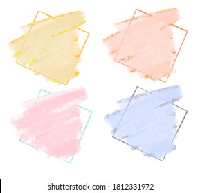 Golden Linear Hexagon Rose Pink Gold Stock Vector (Royalty Free) 1190552089