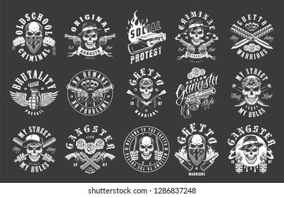 Large Set Illustrations Vintage Style Barber Stock Vector (Royalty Free ...