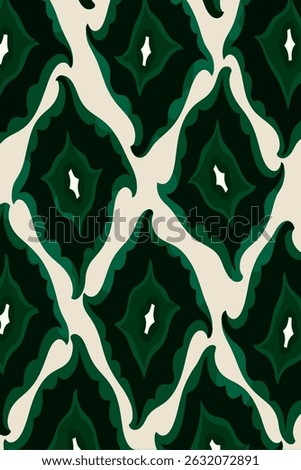 Set geometry ehtnic paisley element fabric print