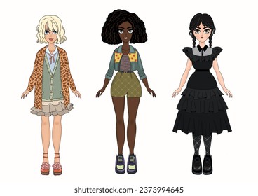 Set of the girls for print  - Powered by Shutterstock