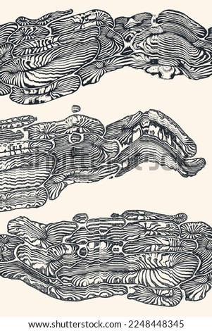 Set glitch drawing design elements. Raster illustration