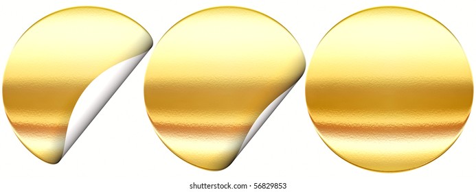 Set Of Golden Sticker