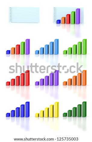 Set of graphics and diagrams