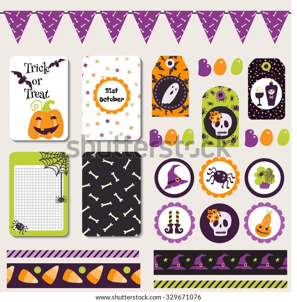 Mounted Halloween Printable Playing cards Banners Stickers Inventory picture regarding Printable Halloween Banners called Mounted Halloween Printable Playing cards Banners Stickers Inventory