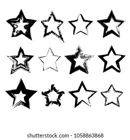 Grunge Vector Stars Border Stock Vector (royalty Free) 394536850