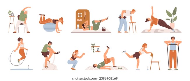 set of Home workout scenes